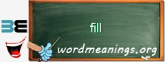 WordMeaning blackboard for fill